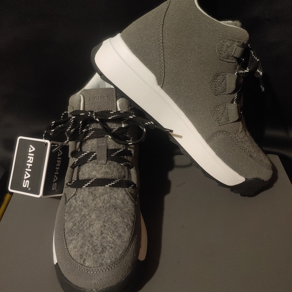 AIRHAS Women's 7 Snow Boot Dark Gray